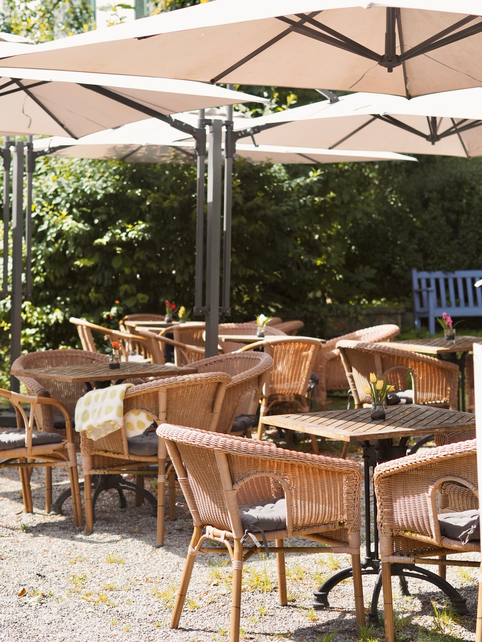 Detailansicht der Café-Einrichtung